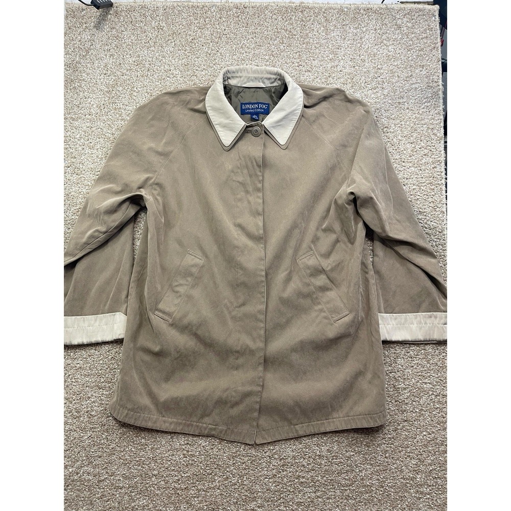 London Fog Limited Edition Trench Coat Womens‎ L Beige Full Bottom